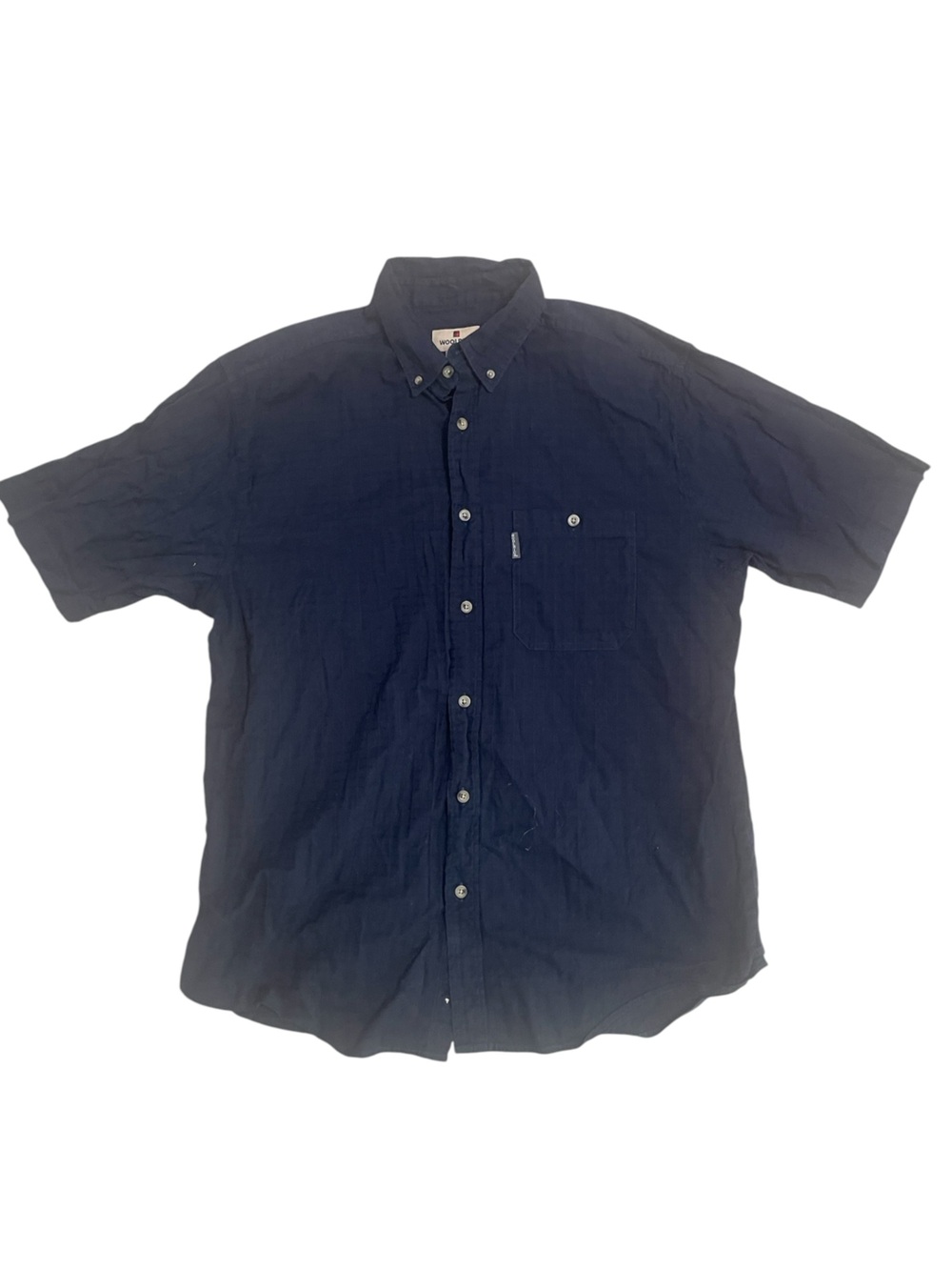 Woolrich Men's Navy Short-Sleeve Button-Up Shirt